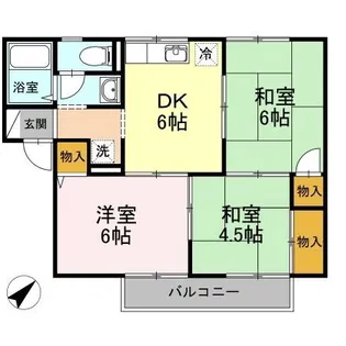 シャトルミヤケ A棟【1階】の間取り