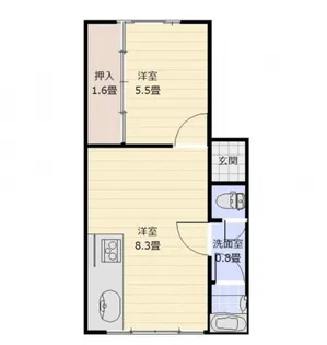 川部ビル【206号室】の間取り