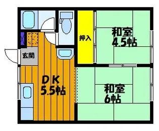 コーポみのる【1-1号室】の間取り
