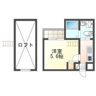 CRASTINE高畑【101号室】の間取り