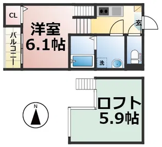 アーバンコート堀田【203号室】の間取り
