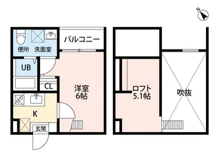 クリオス【201号室】の間取り
