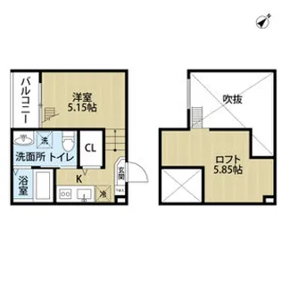 ガンマ大野木【201号室】の間取り