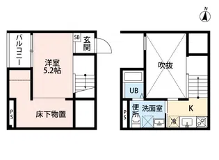 ailes nagoya【102号室】の間取り