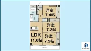 エトワールミツワ【202号室】の間取り