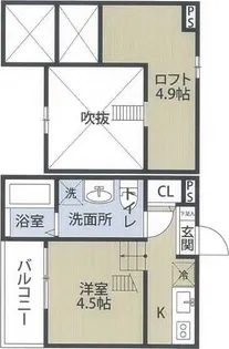 LaLuce烏森【105号室】の間取り