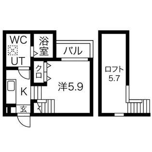 レナージュ【205号室】の間取り