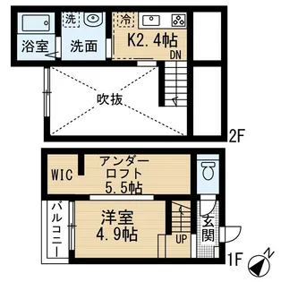 Luna port【203号室】の間取り
