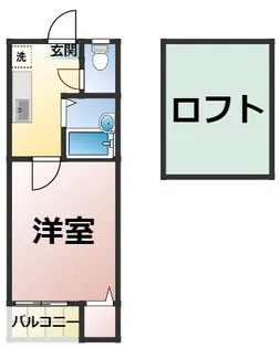 MUGHETTO【205号室】の間取り