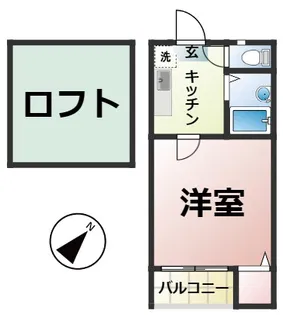 オークヴィラ本陣【205号室】の間取り
