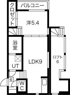 ハーモニーテラス大喜町【203号室】の間取り