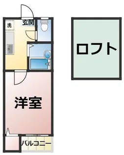 MUGHETTO【102号室】の間取り