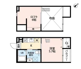 モデルノ塩池【201号室】の間取り