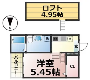 外新町フォート【201号室】の間取り