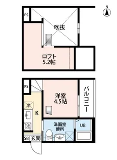 ALEX本陣【205号室】の間取り