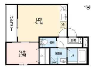 セレブエアスト【203号室】の間取り