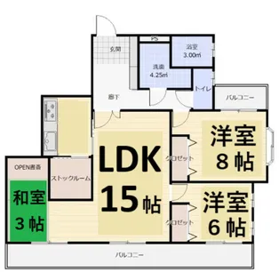 グランドメゾン東山元町【2階】の間取り