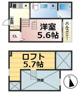 Regalo Hibino【101号室】の間取り