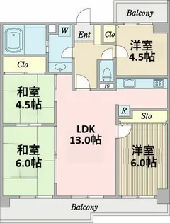 グランドメゾン覚王山通【10階】の間取り