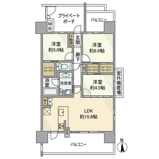 ファミリアーレ熱田日比野【3階】の間取り