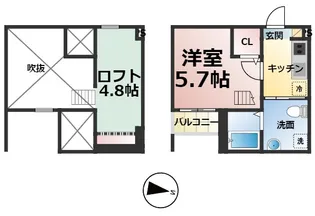 ル・フォティユⅡ【102号室】の間取り