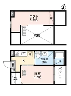 charmant【105号室】の間取り