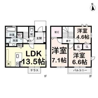 愛知県名古屋市瑞穂区春山町【一戸建】の間取り