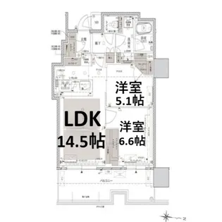 ザ・ファインタワー久屋大通【1905号室】の間取り