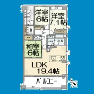 ローレルスクエア八事【3階】の間取り