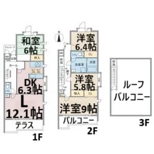 パルシオ広路【3階】の間取り
