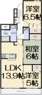 宝マンショングランスクエア名駅【8階】の間取り