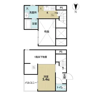 Classe上流【102号室】の間取り