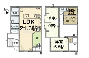 愛知県名古屋市天白区平針南2丁目【一戸建】の間取り