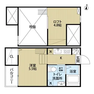LA TACHE Ⅱ【203号室】の間取り