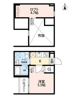 ブルースカイ【103号室】の間取り