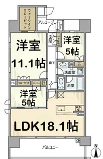 3LDKの間取り画像