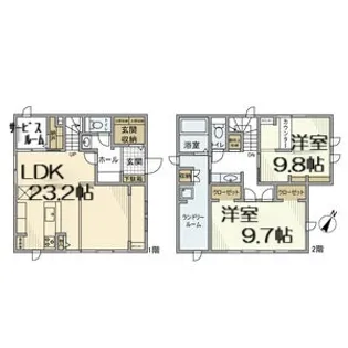 愛知県名古屋市緑区細口3丁目【一戸建】の間取り