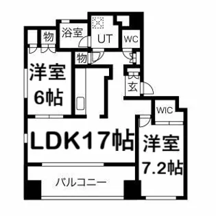 パシフィックコンフィート丸の内【701号室】の間取り