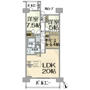 キャパシティ【904号室】の間取り