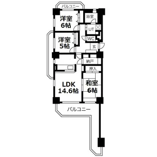 バンベール・グラン山手 弐番館【4階号室】の間取り