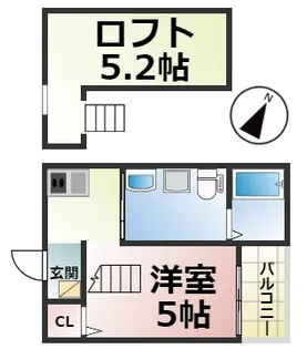 1SKの間取り画像