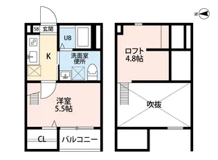 アーバンレックス中村公園【201号室】の間取り