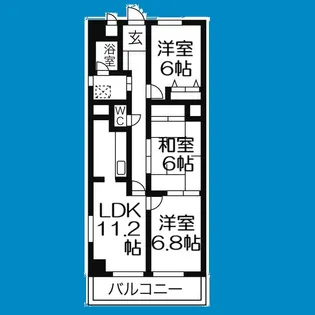サニーコート矢田【502号室】の間取り