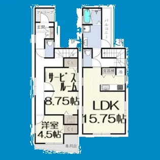 愛知県名古屋市中村区宿跡町1丁目【一戸建】の間取り