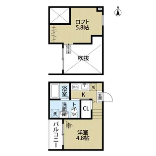 NOEL上小田井【102号室】の間取り