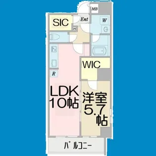 オークスクエア吹上【8階】の間取り