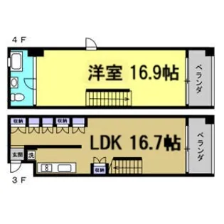 FLATS GAZERY【310号室】の間取り