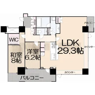 ブリリアタワー名古屋グランスイート【5階】の間取り