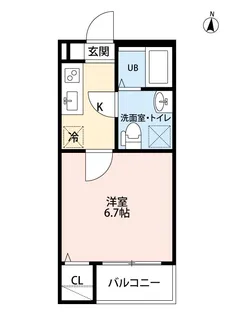 フィローネ高畑【2階】の間取り