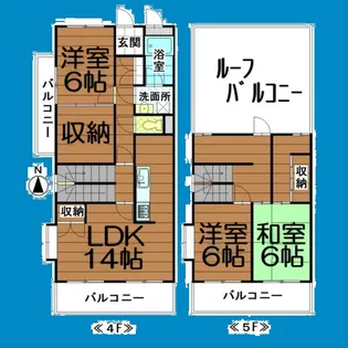 エスカーラ平針【4D号室】の間取り